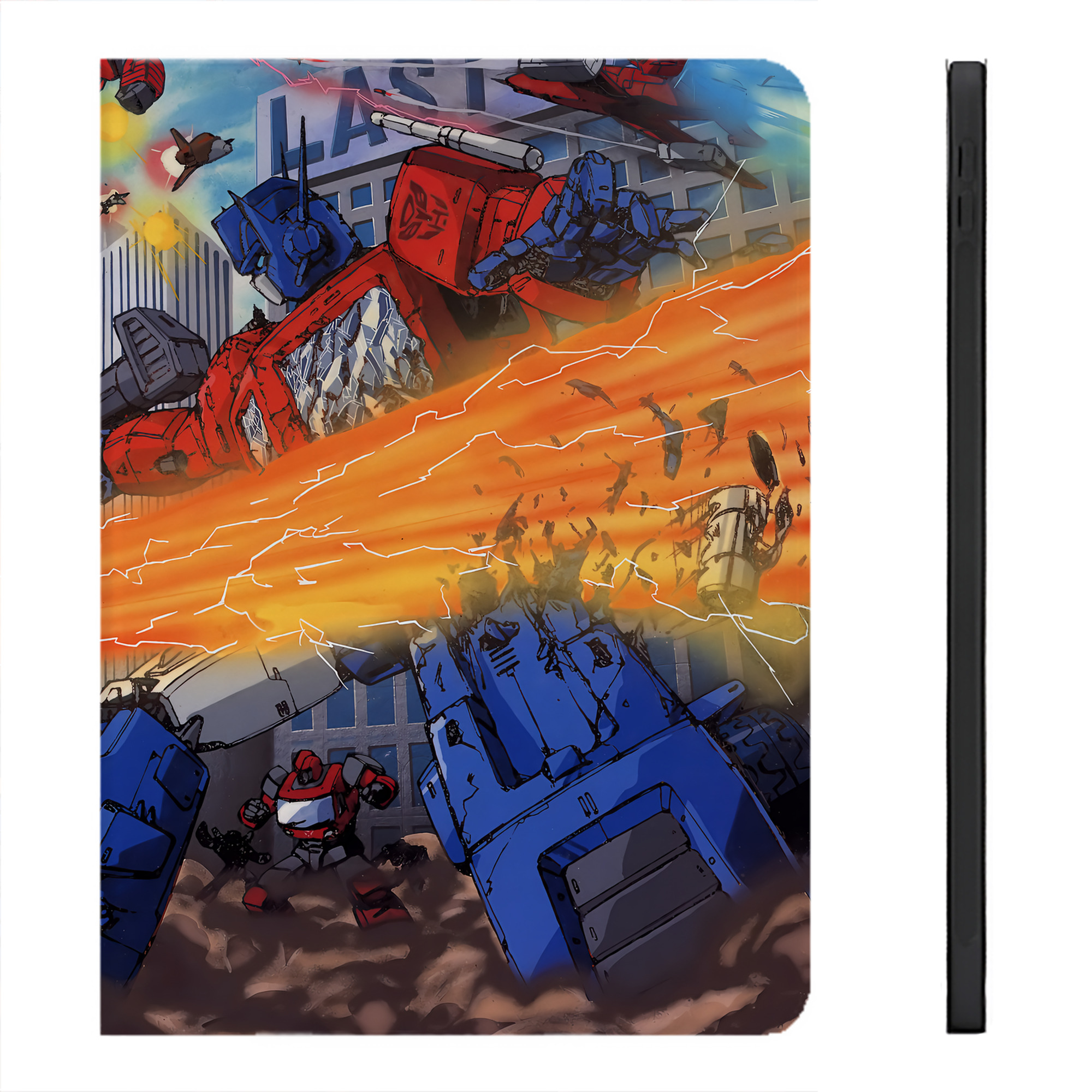 （画像用） Transformers トランスフォーマー IPadケース ペンホルダー付き ブックスタイルデザイン